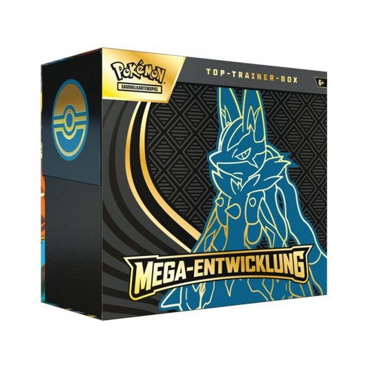 Pokémon TCG: Mega Evolution (KP11) – Top Trainer Box Lucario (DE) [Vorbestellung]
