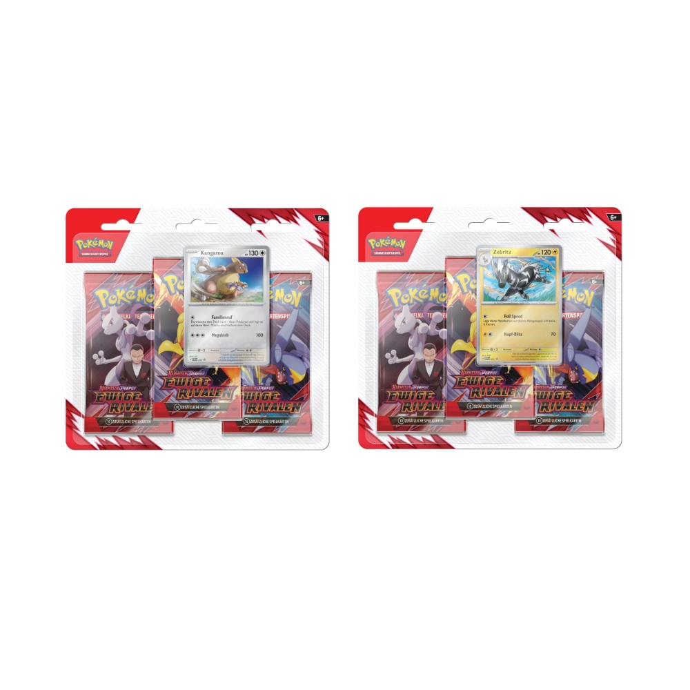 Pokémon TCG: Karmesin & Purpur – Ewige Rivalen 3-Pack Booster Blister (DE) [Vorbestellung]